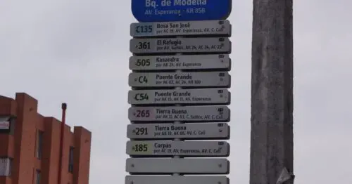 PARADERO SITP BARRIO BOSQUE DE MODELIA  148A06